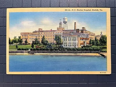 Vintage Postcard 1939 U.S. Marine Hospital Norfolk Virginia • $12