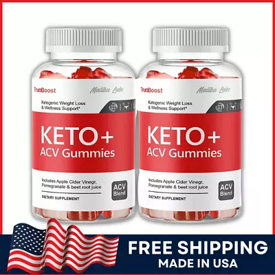 TrueBoost Keto Plus ACV Gummies Apple Cider Vinegar Advanced Formula Gummy 2-Pck • $29.72