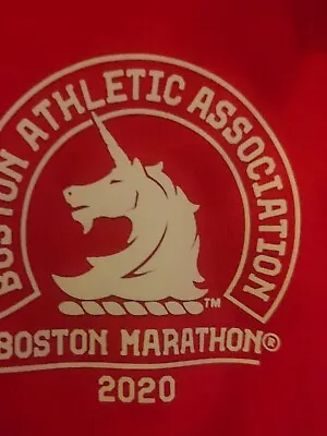 Mens Adidas 2020 Boston Marathon Long Sleeve Shirt FQ6621 Large Red Wool Blend • $111.34