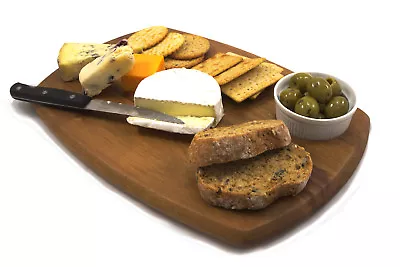 Chef-hub Acacia Wood Serving Cheese Board For Bread Cheese Dip Etc With Bowl • £10.66