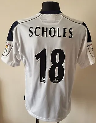 Manchester United 1999 - 2000 Away Football Umbro Shirt #18 SCHOLES Size Medium • $180