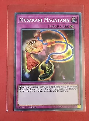 YUGIOH 1st Edition HOLO Musakani Magatama SPWA-EN055 • $2