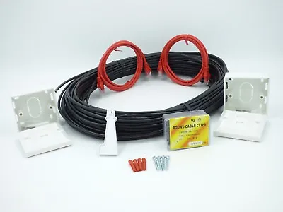 £15.75 • Buy 20 MTR External Cat6 Network Extension Kit  Ethernet Cable Kit 100% COPPER