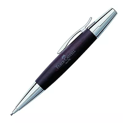 Faber-Castell E-Motion Pearwood Chrome Dark Brown Mechanical Pencil 138381 • $47.99