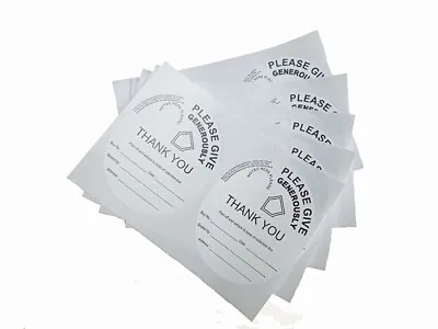 20 Thank You Security Seals/Labels For Charity Collection Donation Tin/Boxes  • £4.20