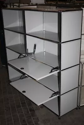 USM Haller Sideboard Shelf Light Grey 8 Compartment 2 Flaps • £1668.85
