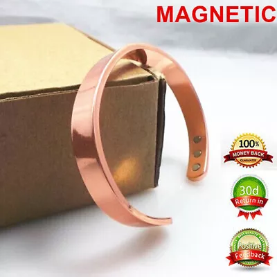 £5.69 • Buy GENTS COPPER MAGNETIC BRACELET Bangle Carpal Tunnel Arthritis Pain Relief MENS