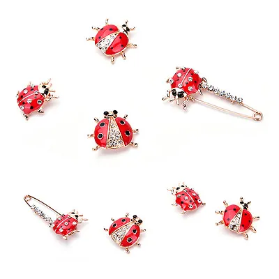Red Ladybug Animal Enamel Design Brooch Pin Fashion Jewelry For Women I4PN • £4.37