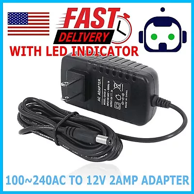 $5.49 • Buy AC 100-240V To DC 12V 2A Power Supply Adapter Heavy-Duty LED Light Strip 24W SMD