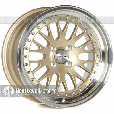 (1) Circuit CP21 16x8 4-100 +25 Gold Wheel Fits Honda Civic Integra Miata E30 • $136.79