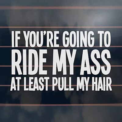 RIDE MY ASS PULL MY HAIR Sticker 170mm Tailgater Car Ute Window Decal • $6.50