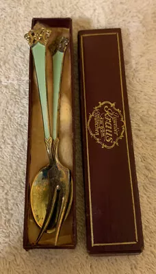 Antique Magnus Aase Norway Sterling Silver Hors D’oeuvre Spoon And Fork~16 Gram • $50