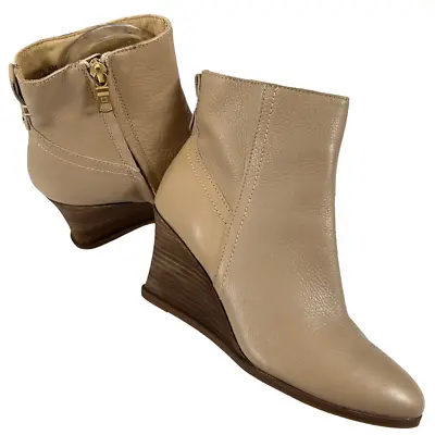 Lucca Lane Zippy Leather Zip-up Wedge Booties • £47.51