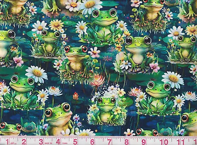 Fabric~frogs #6~~quilt Fabric Fat Quarter • $9.75