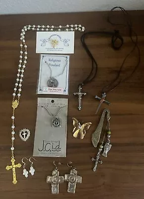 Lot Of Religious Jewelry Christian / Catholic Vintage Modern • $12