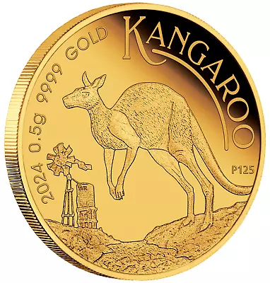 2024 Australia Mini Roo $2 0.5 Gram .9999 Pure Gold Proof Coin In Card Kangaroo • $79.99