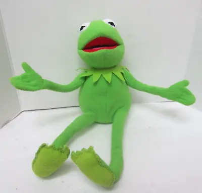 Muppets Kermit The Frog Stuffed Plush Poseable Doll 15  Jim Henson Sesame Street • $12.95