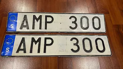 Pair Of Sweden License Plate Euro #amp300 Saab Volvo • $42.99