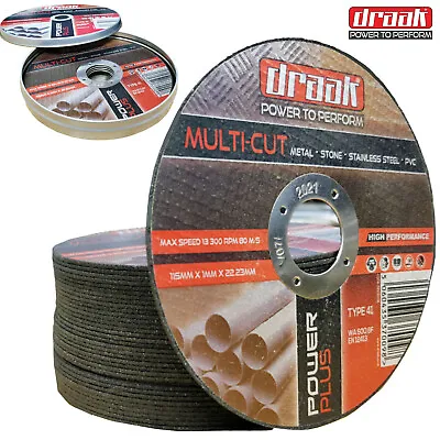 10 X Angle Grinder Cutting Discs (4.5 ) 115mm X 1mm Thin METAL STONE STEEL PVC • £6.49