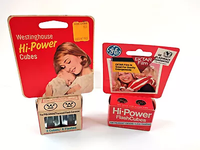 GE Hi-Power Flash Cubes 23 /2 Cube Packages For Polaroid Cameras • $75