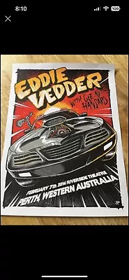 Eddie Vedder’s Solo Tour Of Australia Poster By Brandon Heart • $450