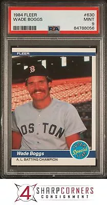 1984 Fleer #630 Wade Boggs Red Sox Hof Psa 9 B3818403-056 • $8.99