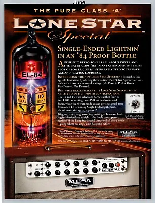 Mesa Lone Star Special Guitar Amps Promo 2005 Full Page Print Ad • $11.99