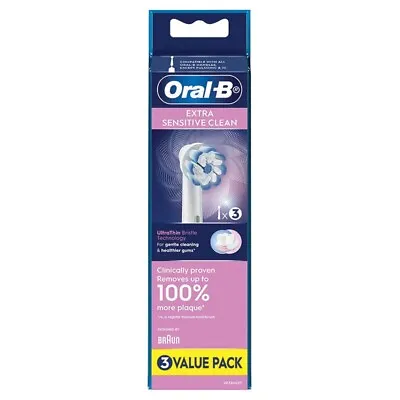 Oral B Extra Sensitive Clean Electric Toothbrush  Replacement Heads -  3 Pack • $14.60