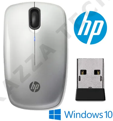 £14.19 • Buy HP NEW Z3200 Silver Wireless Optical Sleek Mouse Compact For PC Laptop MAC Linux