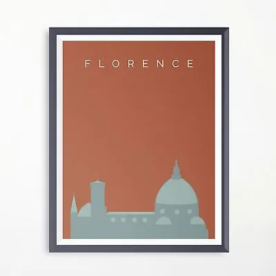 £17.99 • Buy Florence Florence Cathedral Minimalistic Travel Poster Print Artwork Art Deco