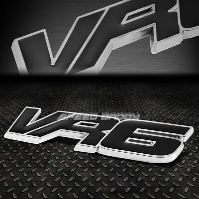 $6.08 • Buy For Vw Vr6 Golf/jetta Metal Bumper Trunk Grill Emblem Decal Badge Chrome Black