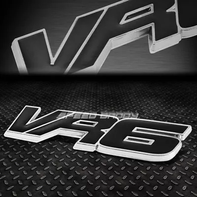 For Vw Vr6 Golf/jetta Metal Bumper Trunk Grill Emblem Decal Badge Chrome Black • $6.08