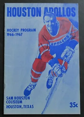 1966-67 Houston Apollos Vs Memphis Hockey Program Quinn Savard Grant Lemaire • $48.74