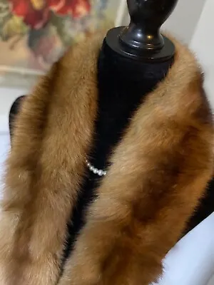 Vintage Genuine Brown Sable Mink Fur Stole Wrap Collar • $145