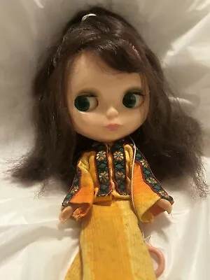 “VINTAGE” RARE 1972 Kenner Blythe Doll Flirty Brunette With Outfit & Eyes Work • $950