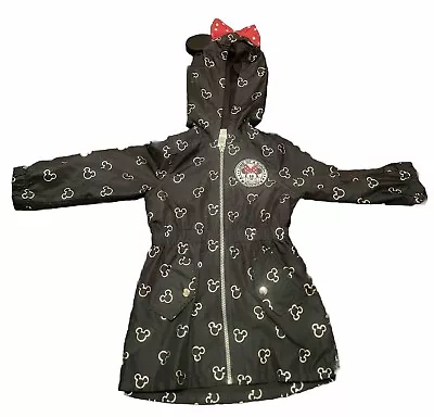 Disney Minnie Mouse Black Raincoat With Ears Girls Sz 3T Pre-owned • $11.99