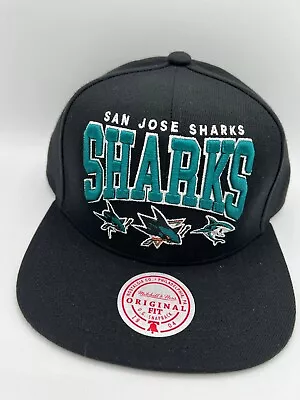 NWT San Jose Sharks NHL Hockey Snapback Hat Adjustable Cap Mitchell & Ness • $22.99