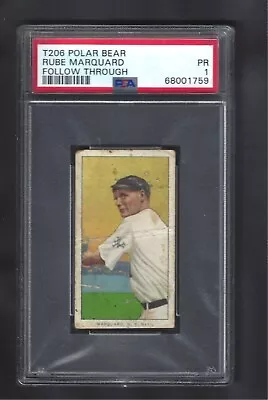 T206  Polar  Bear  Rube  Marquard  Follow  Through   Psa  1 • $199.85