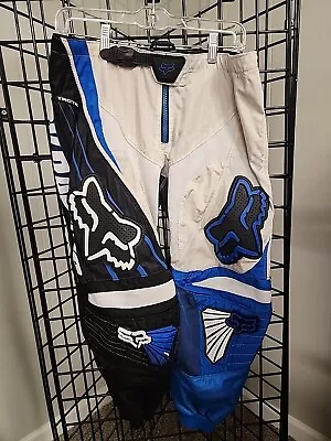 Fox Racing Inc 360 Men's Motocross Motorcycle Pants Logo Blue White Sz 34 • $35