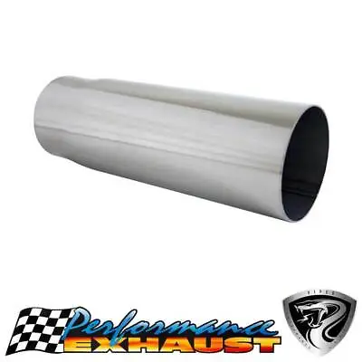 Straight Cut STAINLESS Exhaust Tip - 2.5  Inlet - 2.75  Outlet (8  Long)  • $19