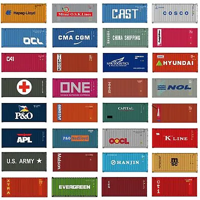 1pc N Scale 1:160 20ft Shipping Container 20' Cargo Box With Magnets C15007 • $15.39