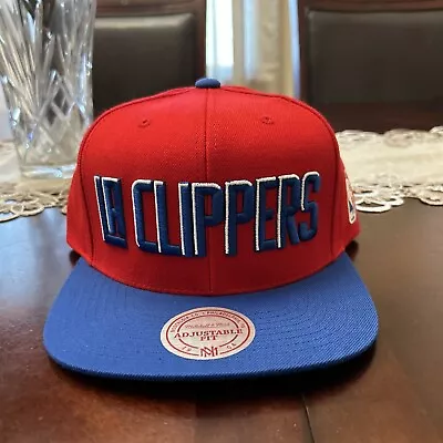 New Mitchell & Ness Red LA Clippers NBA Snapback Hat Cap Los Angeles Basketball • $24.99