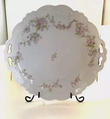 Vintage M.Z. Austria Habsburg Porcelain Floral Cake Serving Plate #9322 Signed • $33.99