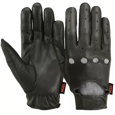 MRX Mens Classic Driving Gloves Soft Genuine Real Cowhide Leather Full Finger • $16.99