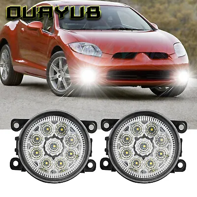 For Mitsubishi Eclipse 06-2012 Pair Clear Lens Bumper LED Fog Light Driving Lamp • $38.49