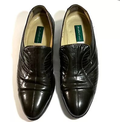 Aurelio Garcia Sz 9 Leather Sole Dress Shoes Moss Green • $34.97