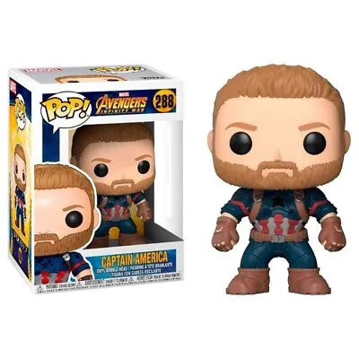 Funko Pop Marvel Avengers Infinity War Bearded Captain America New In Box • £12