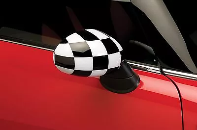 Mirror Cover Overlays Fits 2007-14 Mini Cooper- Checkered Flag (Manual Mirrors) • $226.99