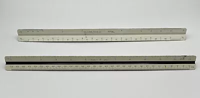 (2) Triangle Architect Drafting Drawing Engineers Scale Rulers Pickett & C-Thru • $7