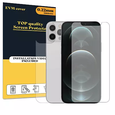 Screen Protector For Apple IPhone 12 Pro MAX Front And Back TPU FILM Cover • £5.99